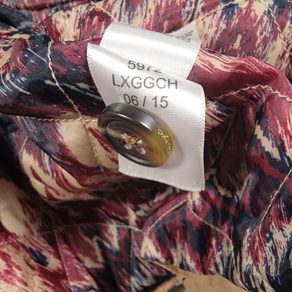 Aeropostale Toggle Hooded Jacket Women Small Tan Solid Cotton Ikat Lined Coat - Picture 7 of 13